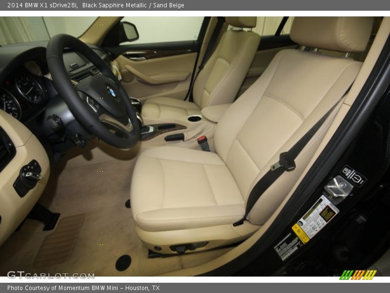 Black Sapphire Metallic / Sand Beige 2014 BMW X1 sDrive28i