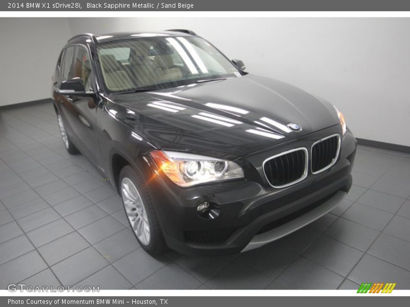 Black Sapphire Metallic / Sand Beige 2014 BMW X1 sDrive28i