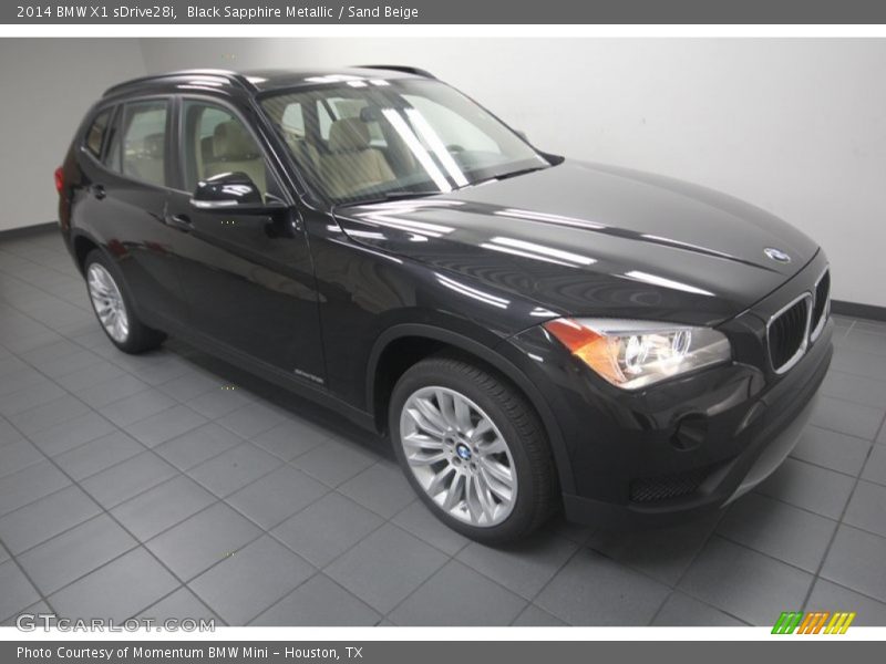 Black Sapphire Metallic / Sand Beige 2014 BMW X1 sDrive28i
