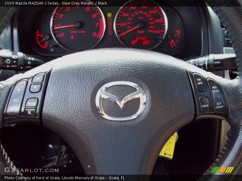 Steel Gray Metallic / Black 2004 Mazda MAZDA6 s Sedan