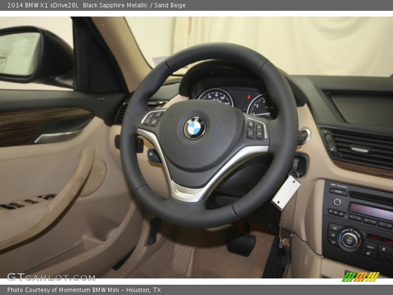 Black Sapphire Metallic / Sand Beige 2014 BMW X1 sDrive28i
