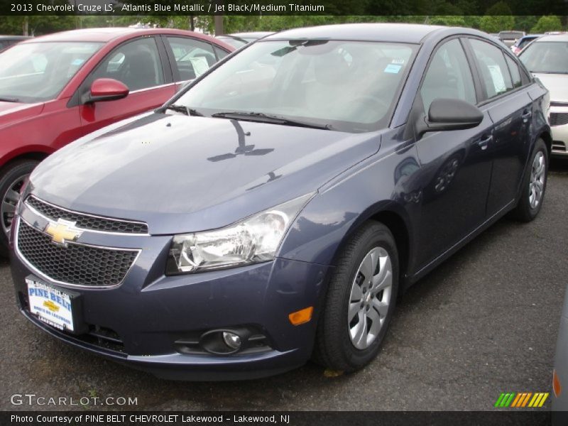 Atlantis Blue Metallic / Jet Black/Medium Titanium 2013 Chevrolet Cruze LS