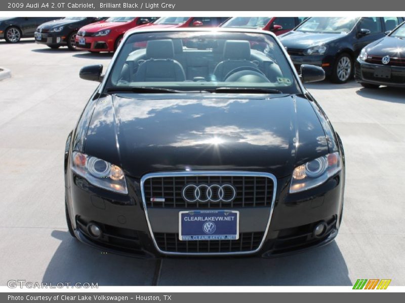Brilliant Black / Light Grey 2009 Audi A4 2.0T Cabriolet