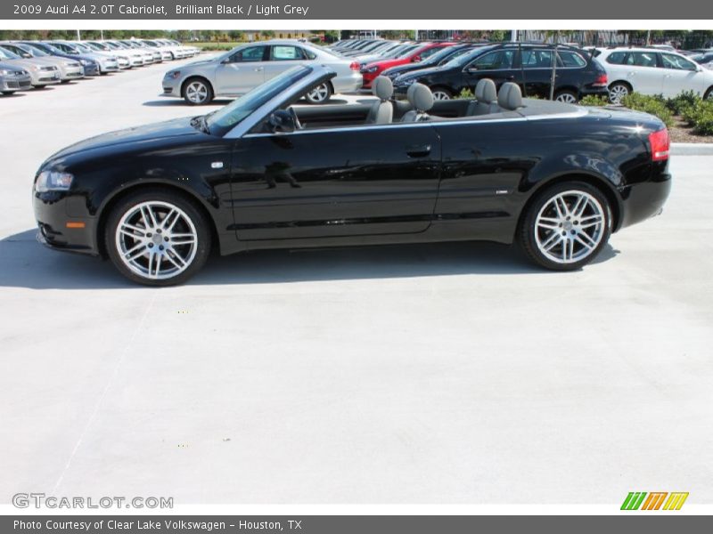 Brilliant Black / Light Grey 2009 Audi A4 2.0T Cabriolet