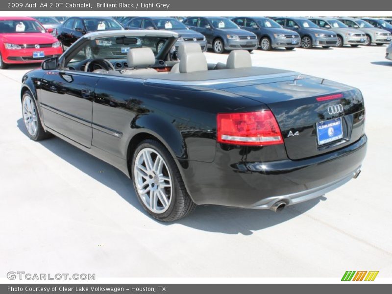 Brilliant Black / Light Grey 2009 Audi A4 2.0T Cabriolet