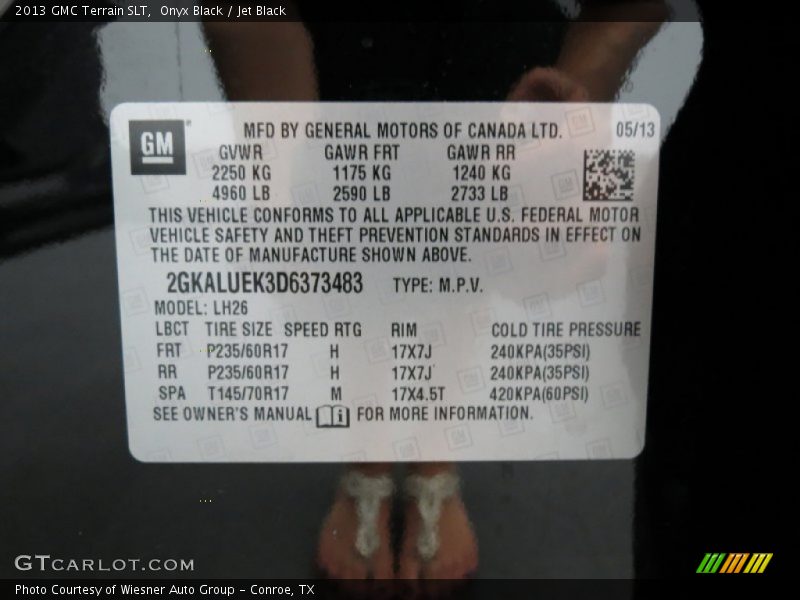 Onyx Black / Jet Black 2013 GMC Terrain SLT