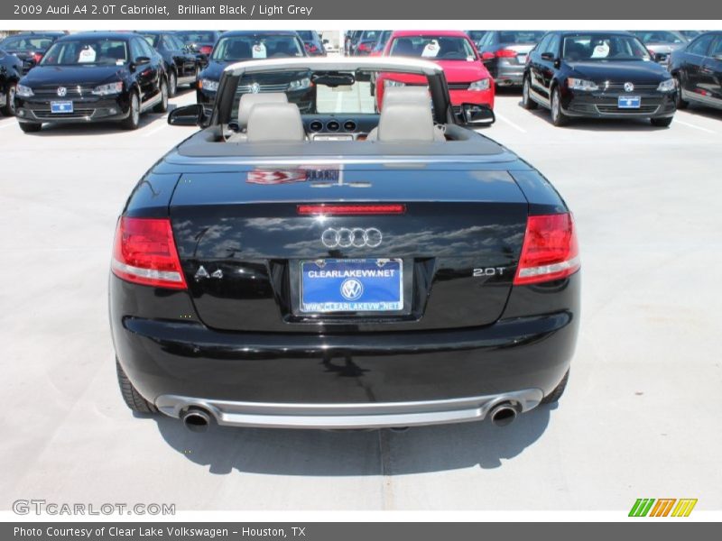 Brilliant Black / Light Grey 2009 Audi A4 2.0T Cabriolet