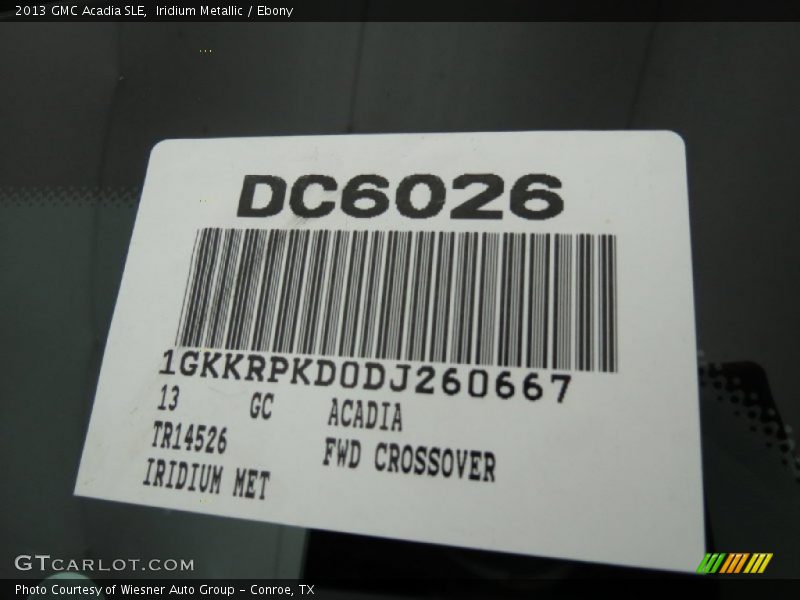 Iridium Metallic / Ebony 2013 GMC Acadia SLE