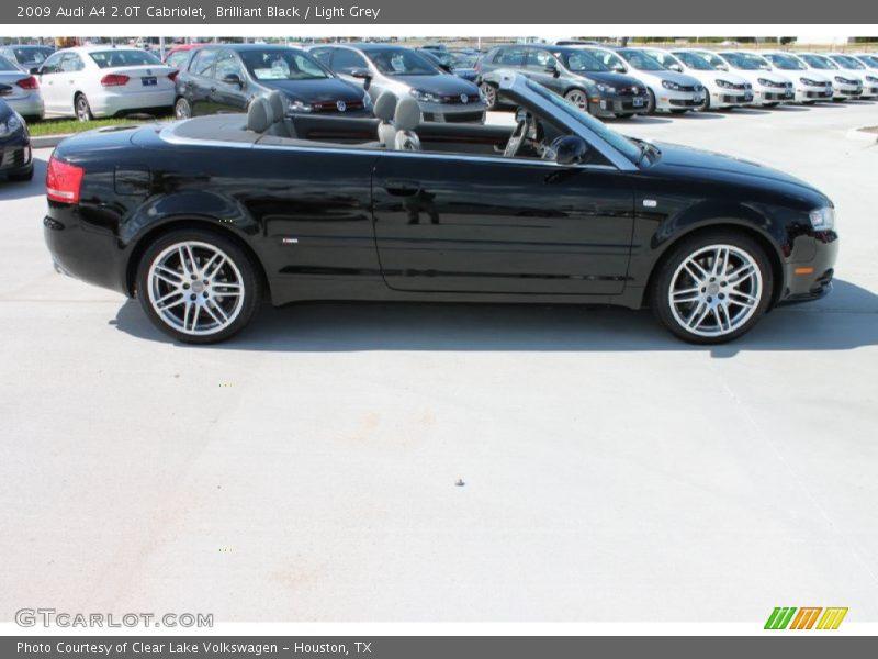 Brilliant Black / Light Grey 2009 Audi A4 2.0T Cabriolet