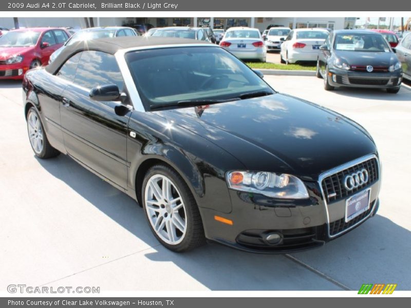 Brilliant Black / Light Grey 2009 Audi A4 2.0T Cabriolet