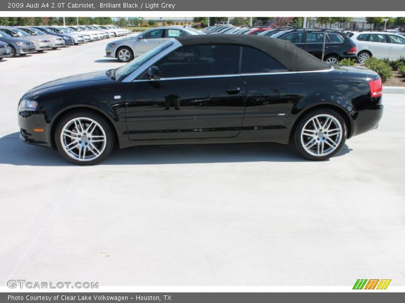 Brilliant Black / Light Grey 2009 Audi A4 2.0T Cabriolet