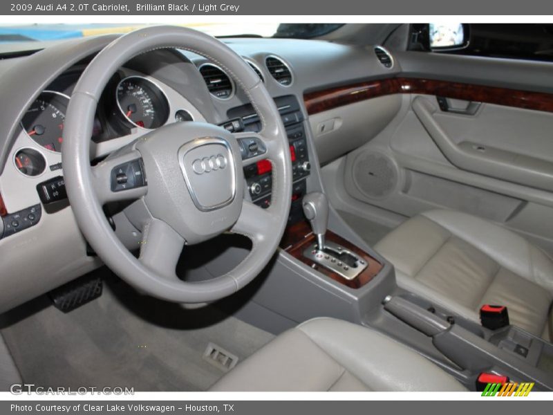 Brilliant Black / Light Grey 2009 Audi A4 2.0T Cabriolet