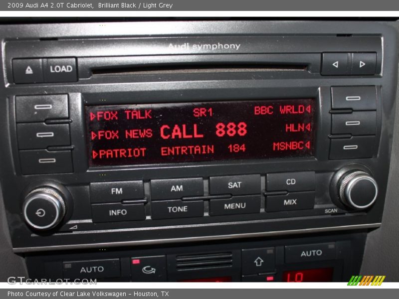 Brilliant Black / Light Grey 2009 Audi A4 2.0T Cabriolet