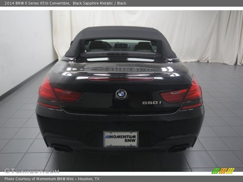 Black Sapphire Metallic / Black 2014 BMW 6 Series 650i Convertible