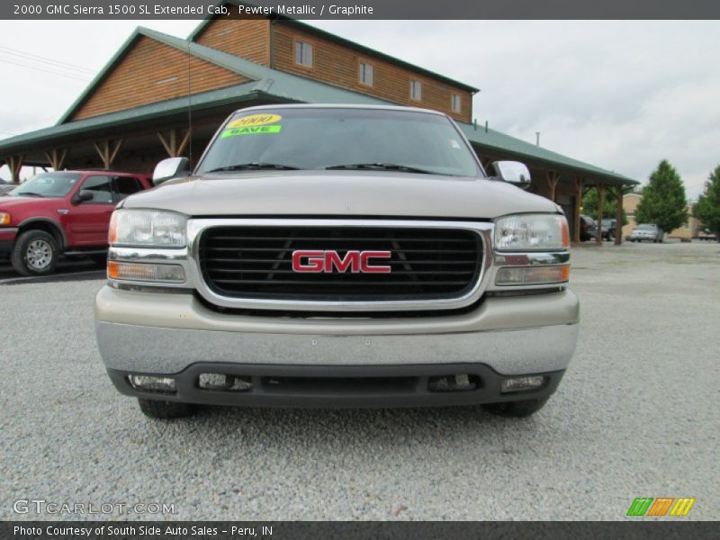Pewter Metallic / Graphite 2000 GMC Sierra 1500 SL Extended Cab