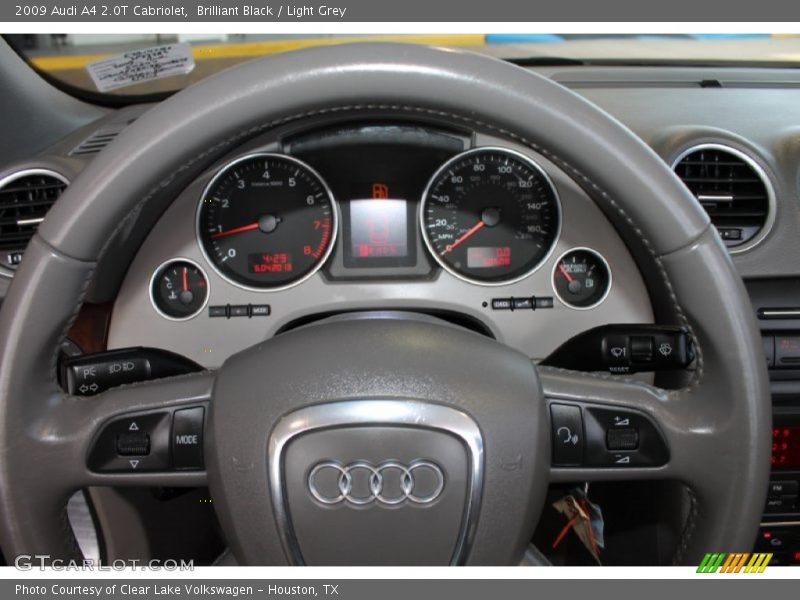 Brilliant Black / Light Grey 2009 Audi A4 2.0T Cabriolet