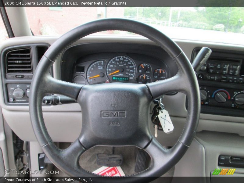 Pewter Metallic / Graphite 2000 GMC Sierra 1500 SL Extended Cab