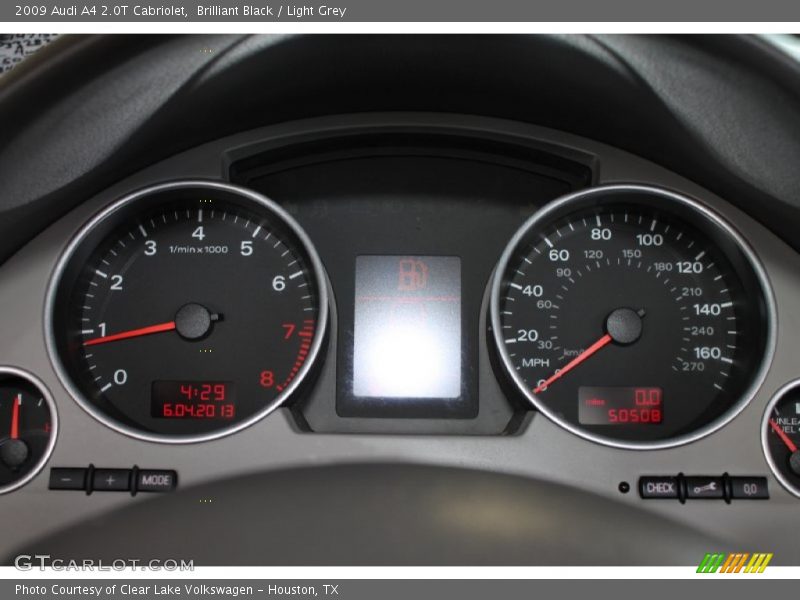 Brilliant Black / Light Grey 2009 Audi A4 2.0T Cabriolet