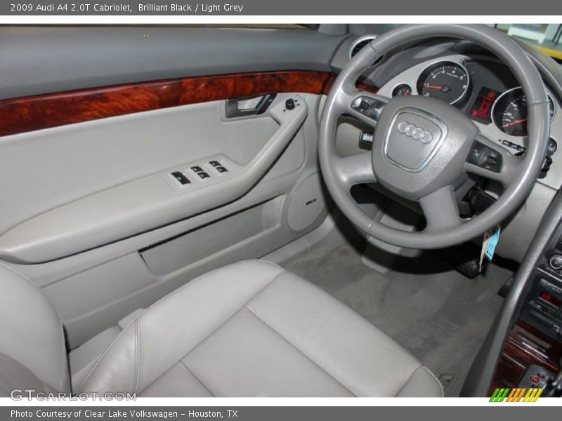 Brilliant Black / Light Grey 2009 Audi A4 2.0T Cabriolet