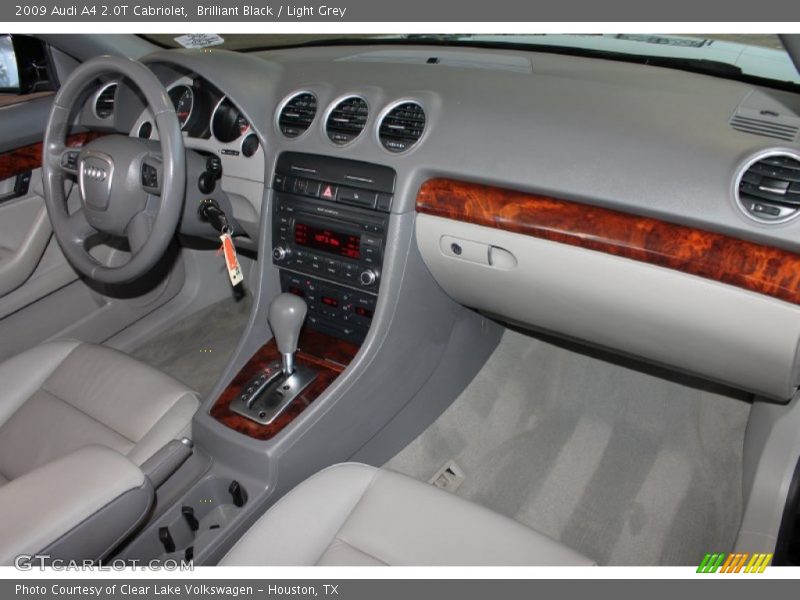Brilliant Black / Light Grey 2009 Audi A4 2.0T Cabriolet