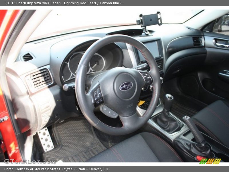 Lightning Red Pearl / Carbon Black 2011 Subaru Impreza WRX Sedan