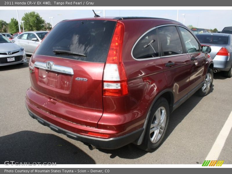 Tango Red Pearl / Gray 2011 Honda CR-V EX 4WD