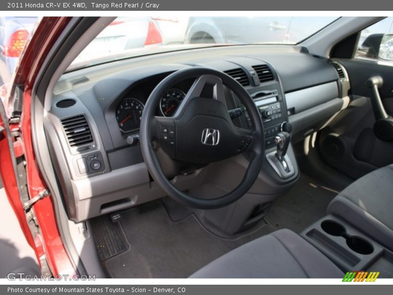 Tango Red Pearl / Gray 2011 Honda CR-V EX 4WD