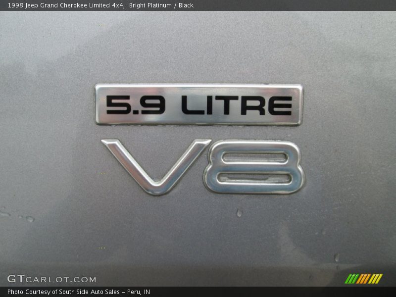 Bright Platinum / Black 1998 Jeep Grand Cherokee Limited 4x4