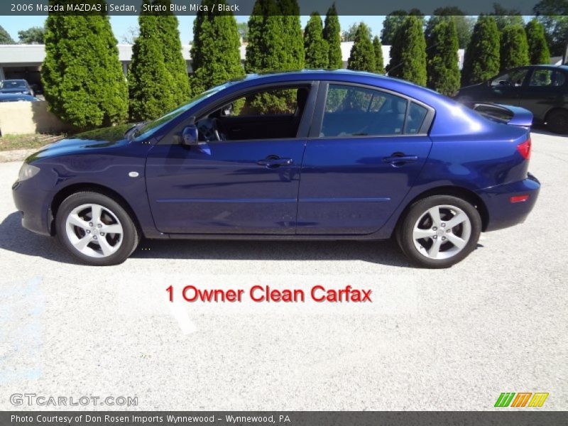 Strato Blue Mica / Black 2006 Mazda MAZDA3 i Sedan