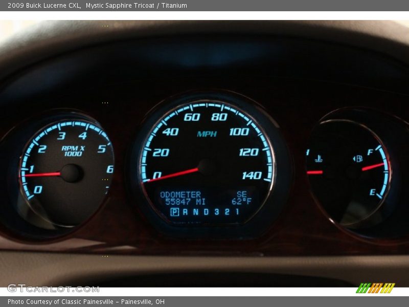 Mystic Sapphire Tricoat / Titanium 2009 Buick Lucerne CXL
