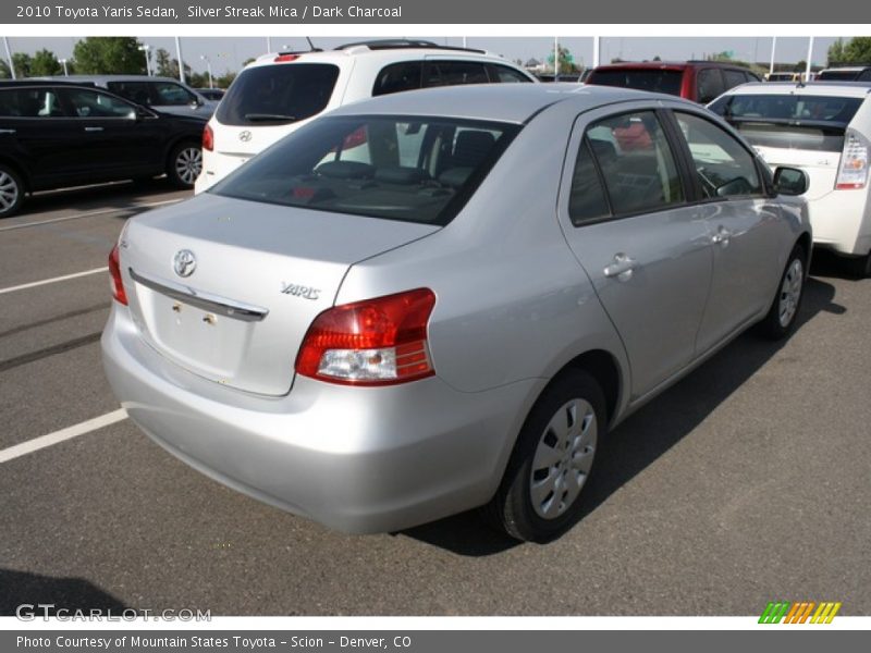 Silver Streak Mica / Dark Charcoal 2010 Toyota Yaris Sedan