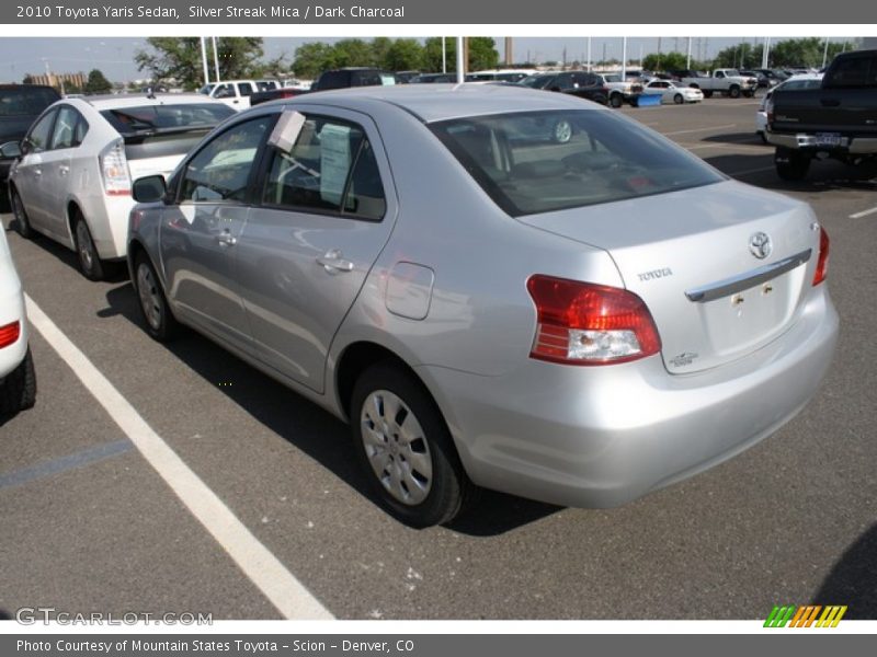 Silver Streak Mica / Dark Charcoal 2010 Toyota Yaris Sedan