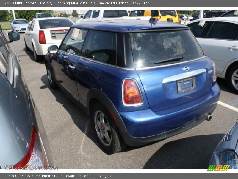 Lightning Blue Metallic / Checkered Carbon Black/Black 2008 Mini Cooper Hardtop