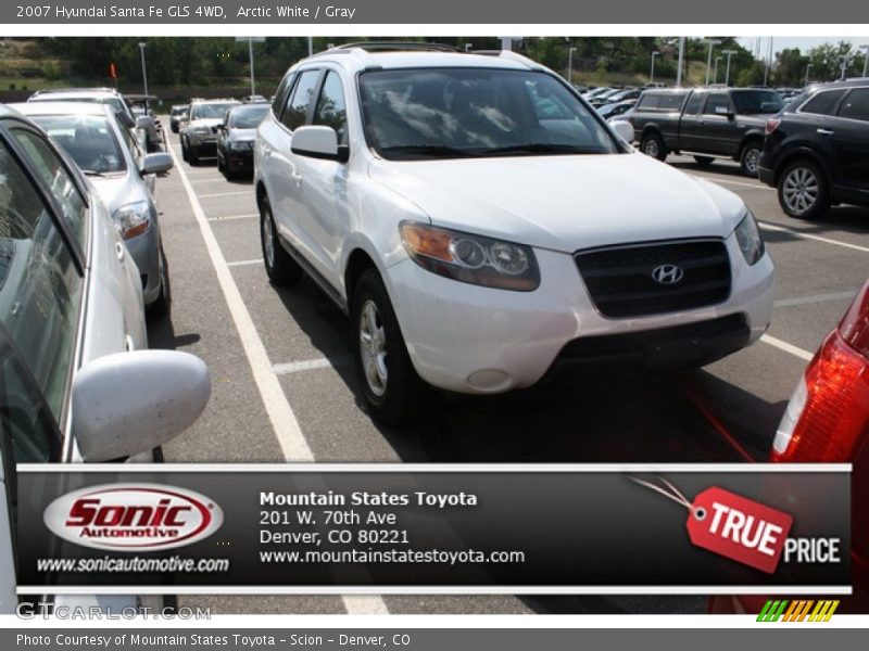 Arctic White / Gray 2007 Hyundai Santa Fe GLS 4WD