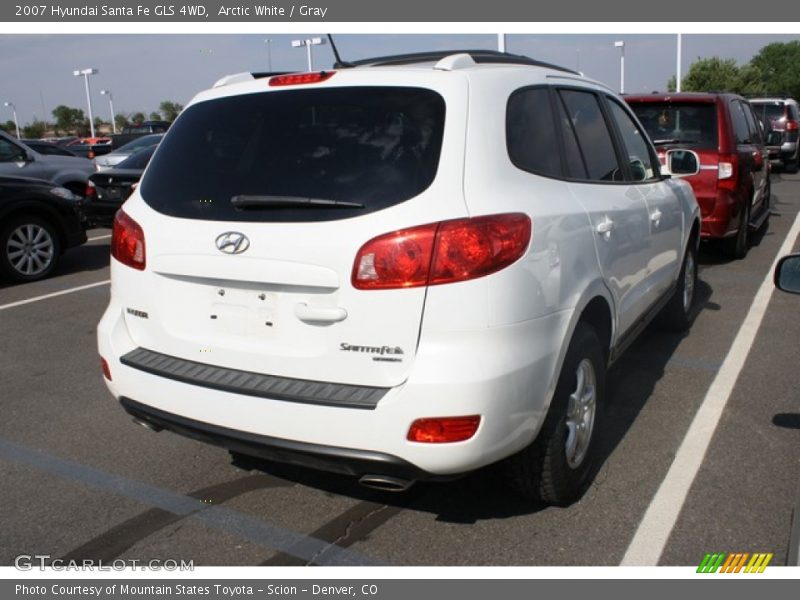Arctic White / Gray 2007 Hyundai Santa Fe GLS 4WD