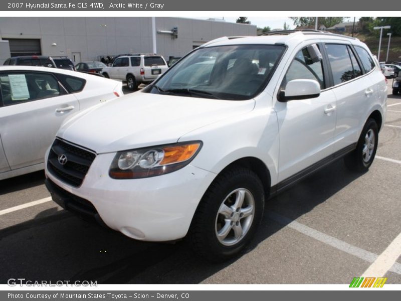Arctic White / Gray 2007 Hyundai Santa Fe GLS 4WD