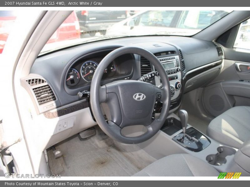 Arctic White / Gray 2007 Hyundai Santa Fe GLS 4WD