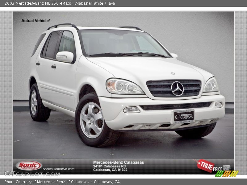 Alabaster White / Java 2003 Mercedes-Benz ML 350 4Matic