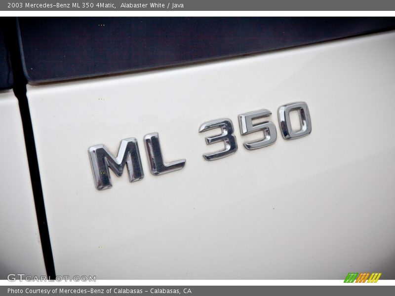 Alabaster White / Java 2003 Mercedes-Benz ML 350 4Matic