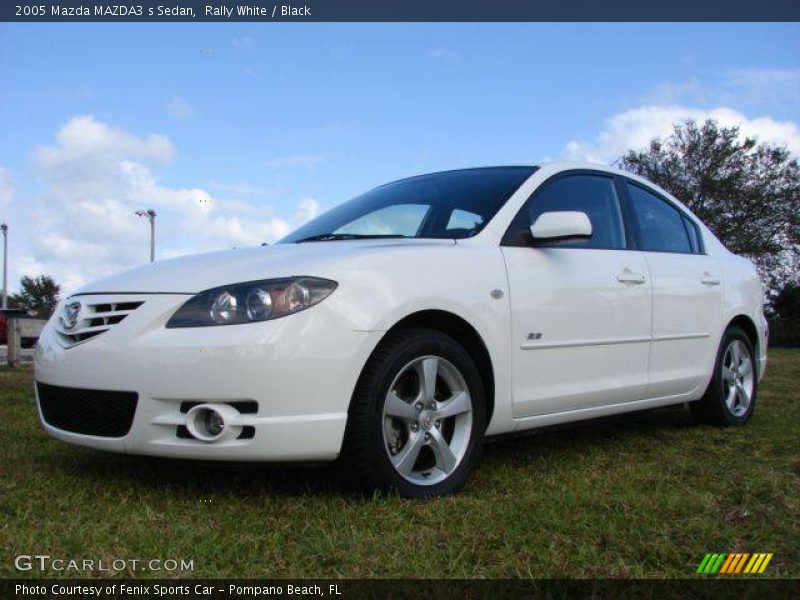 Rally White / Black 2005 Mazda MAZDA3 s Sedan