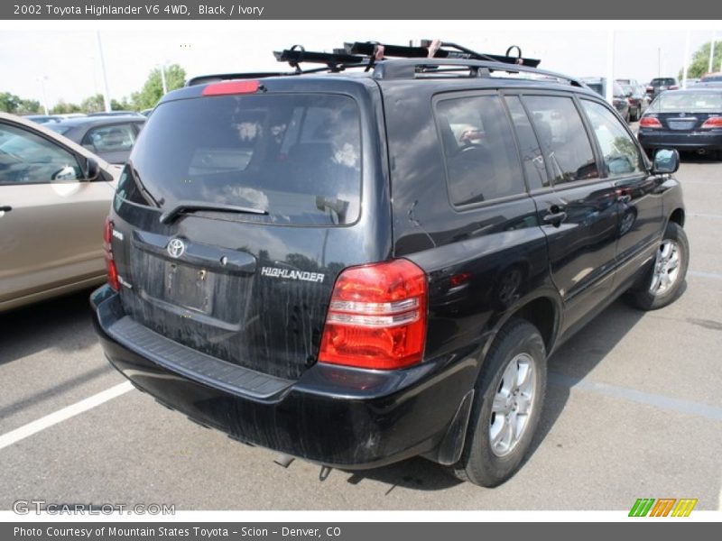 Black / Ivory 2002 Toyota Highlander V6 4WD