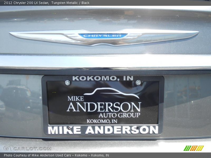 Tungsten Metallic / Black 2012 Chrysler 200 LX Sedan