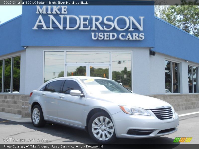 Bright Silver Metallic / Black 2012 Chrysler 200 LX Sedan