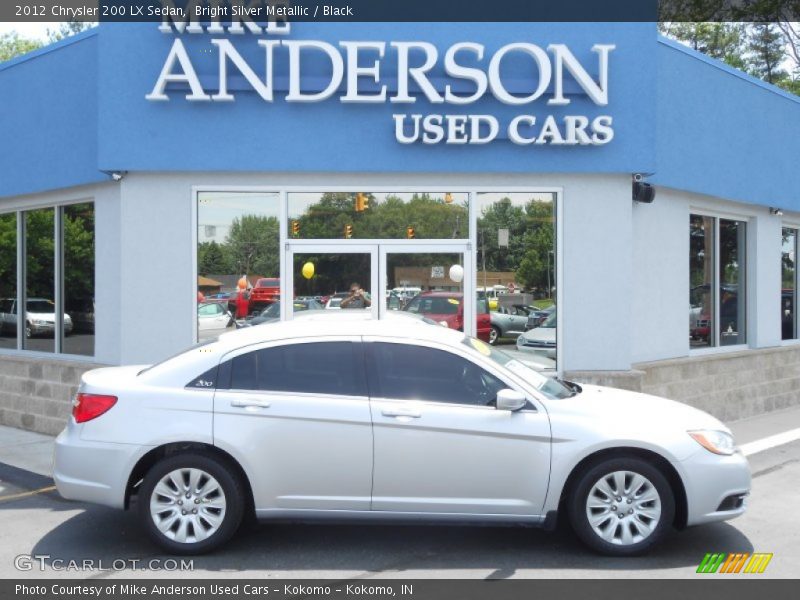 Bright Silver Metallic / Black 2012 Chrysler 200 LX Sedan