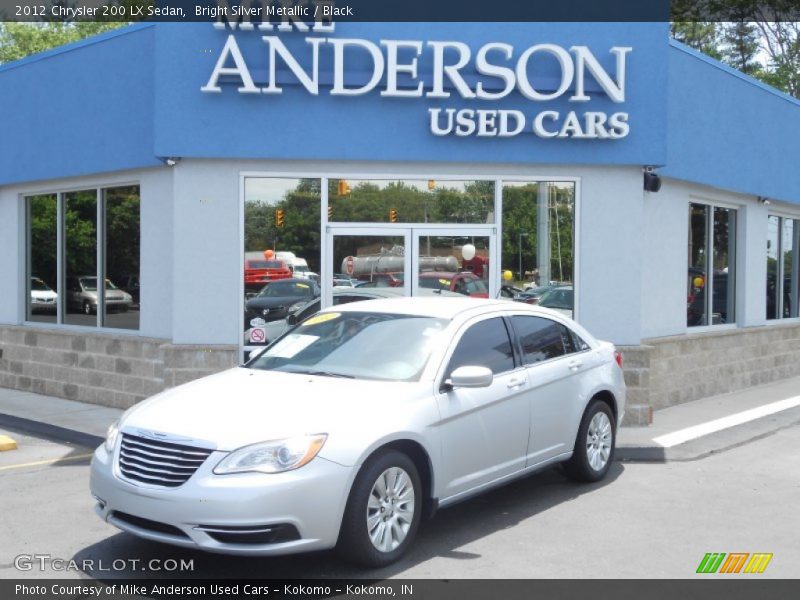 Bright Silver Metallic / Black 2012 Chrysler 200 LX Sedan