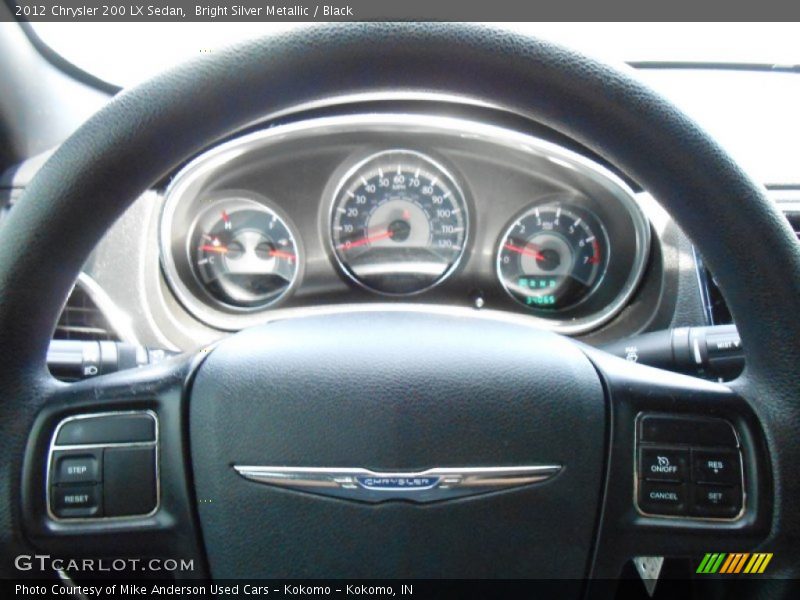 Bright Silver Metallic / Black 2012 Chrysler 200 LX Sedan