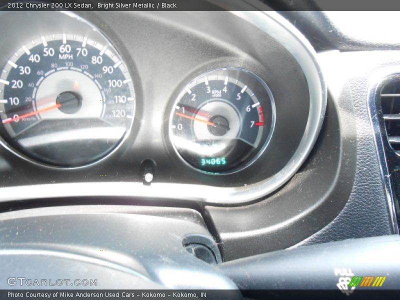 Bright Silver Metallic / Black 2012 Chrysler 200 LX Sedan