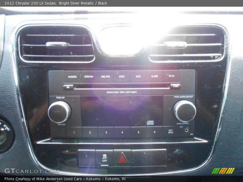 Bright Silver Metallic / Black 2012 Chrysler 200 LX Sedan