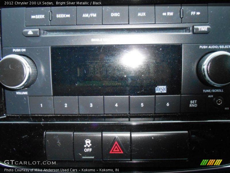 Bright Silver Metallic / Black 2012 Chrysler 200 LX Sedan