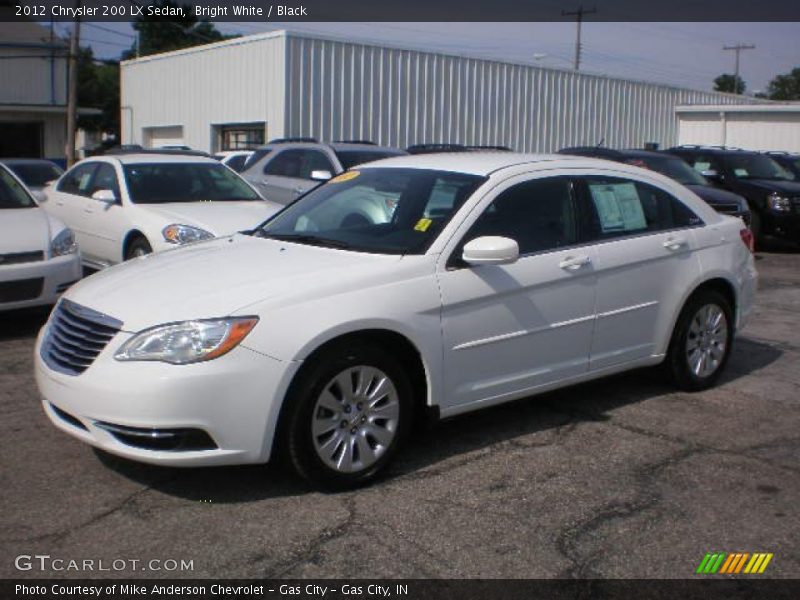 Bright White / Black 2012 Chrysler 200 LX Sedan